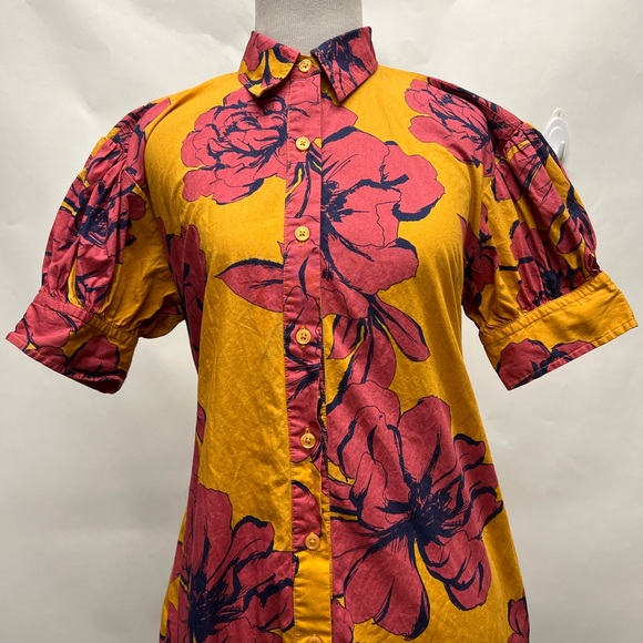Marissa Webb Collective Cutout Short Sleeved Floral Shirt Dress - Picture 11 of 11